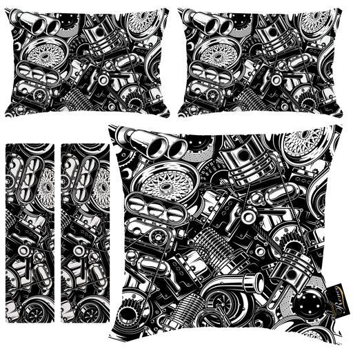 پشت گردنی صندلی خودرو و کاور کمربند ایمنی رنس مدل RR9-40917 به همراه کوسن